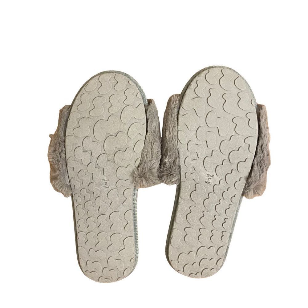 NEW SKIMS The Slide Faux Fur Slipper in Smoke Size 37 - Picture 2 of 5